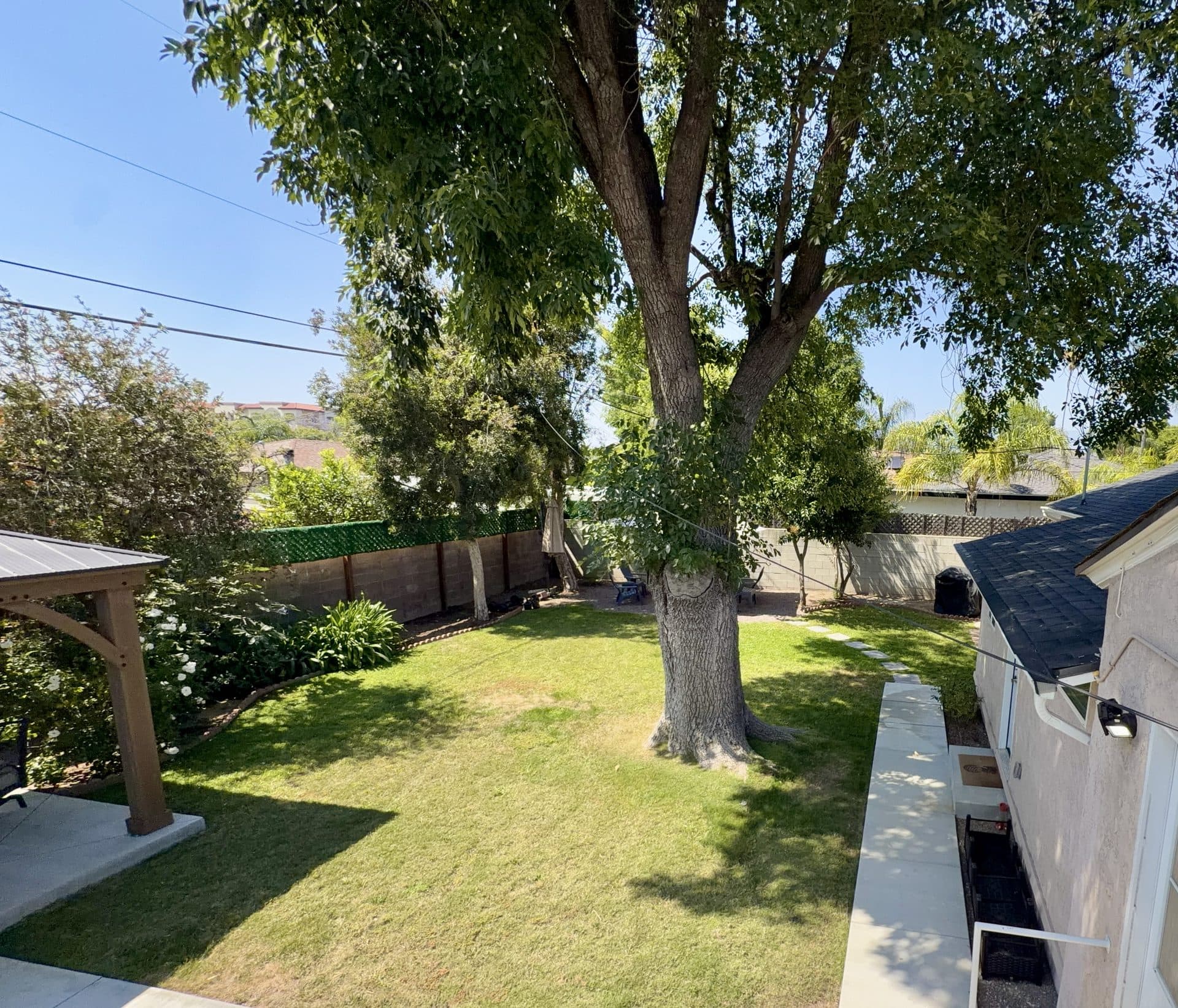 Soterra Health — Aerial view of backyard and lawn